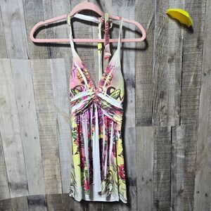 O'Lala Vintage Y2K Tattoo Style Graphic Halter Top